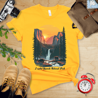 Hike Tee T-Shirt Gold / S Yosemite National Park Shirt