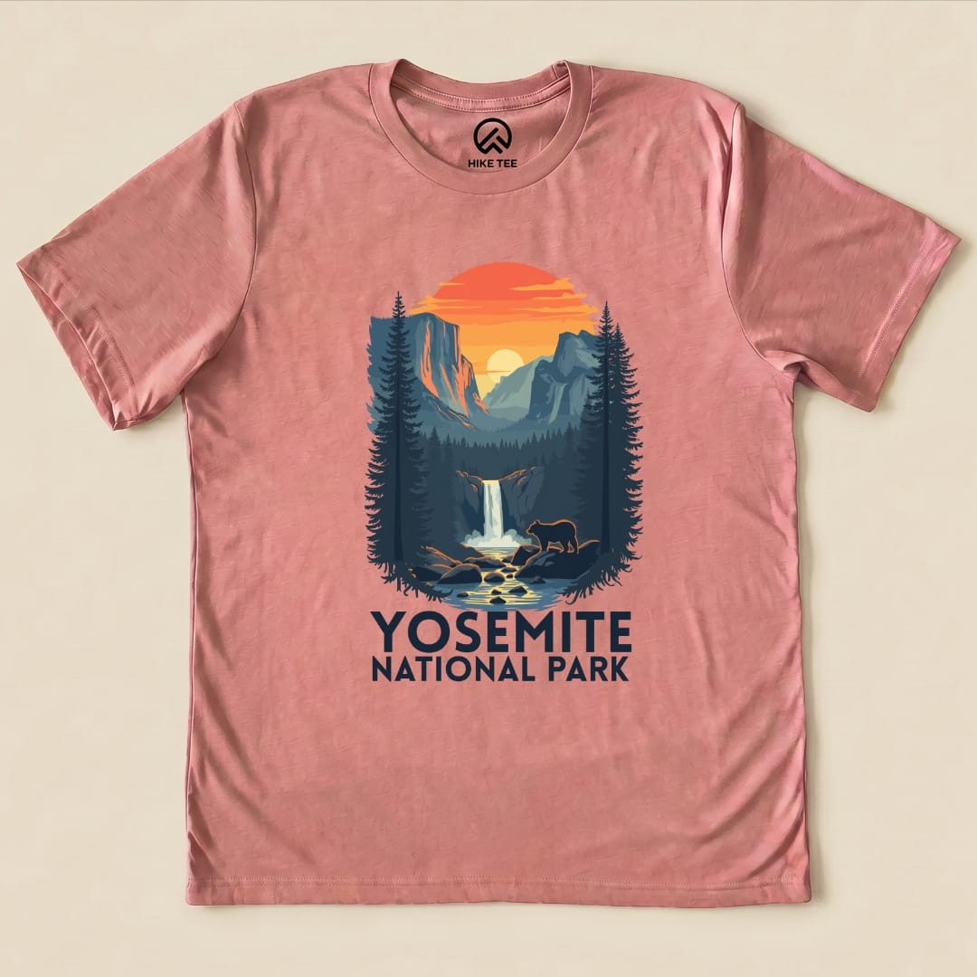 Hike Tee T-Shirt Heather Mauve / S Yosemite National Park Shirt