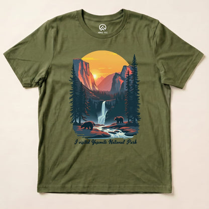 Hike Tee T-Shirt Military Green / S Yosemite National Park Shirt