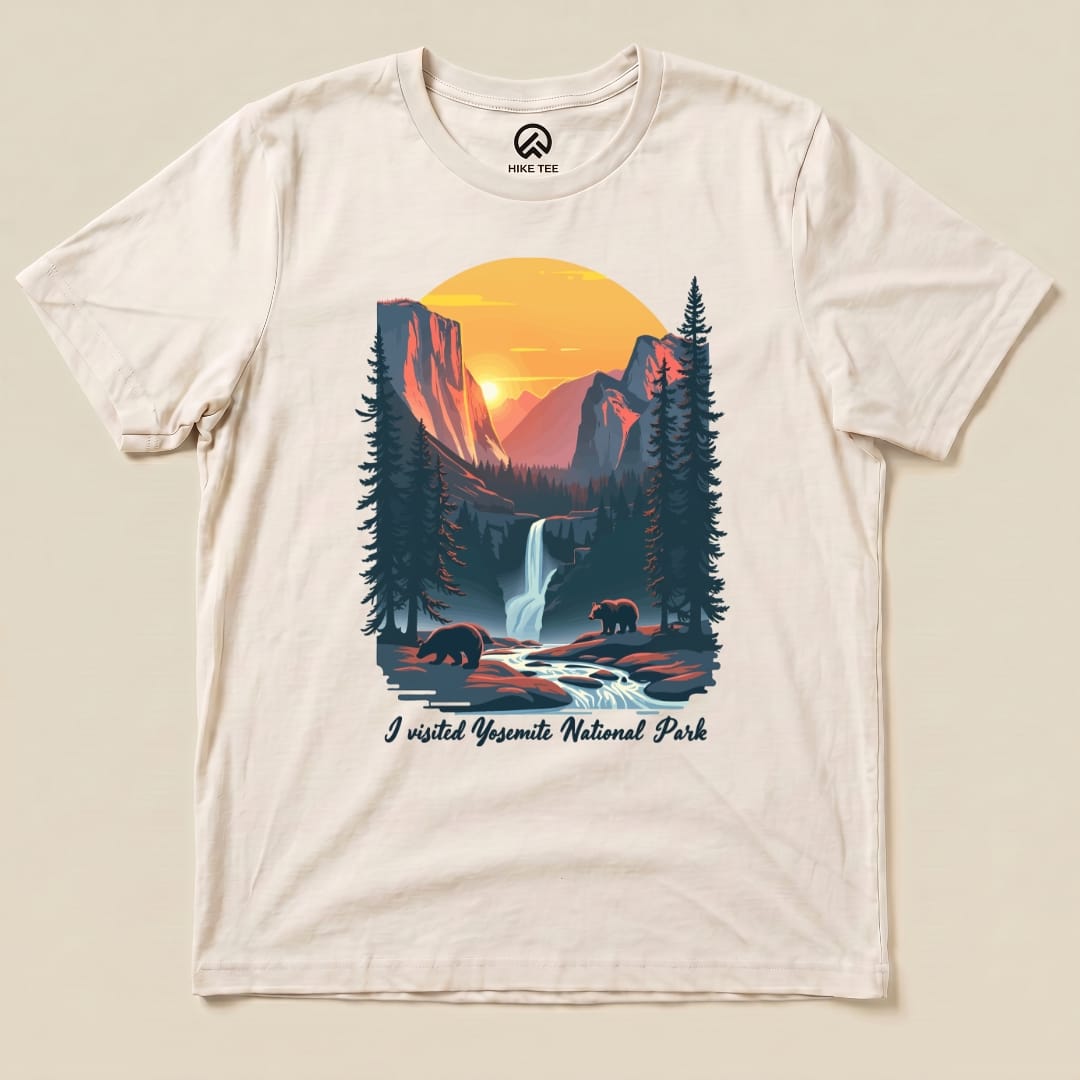 Hike Tee T-Shirt Natural / S Yosemite National Park Shirt
