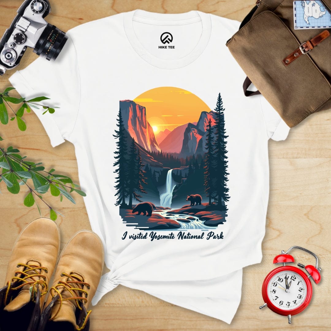 Hike Tee T-Shirt White / S Yosemite National Park Shirt