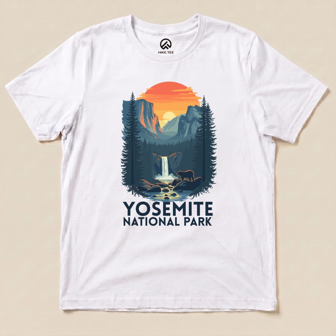 Hike Tee T-Shirt White / S Yosemite National Park Shirt