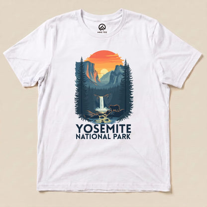 Hike Tee T-Shirt White / S Yosemite National Park Shirt