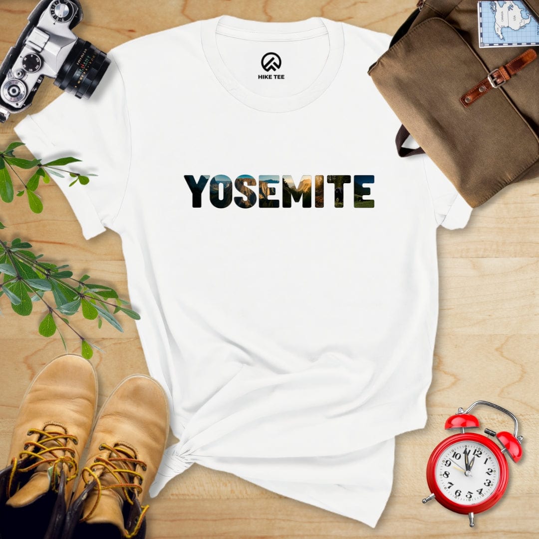 Hike Tee T-Shirt White / S Yosemite Park Shirt