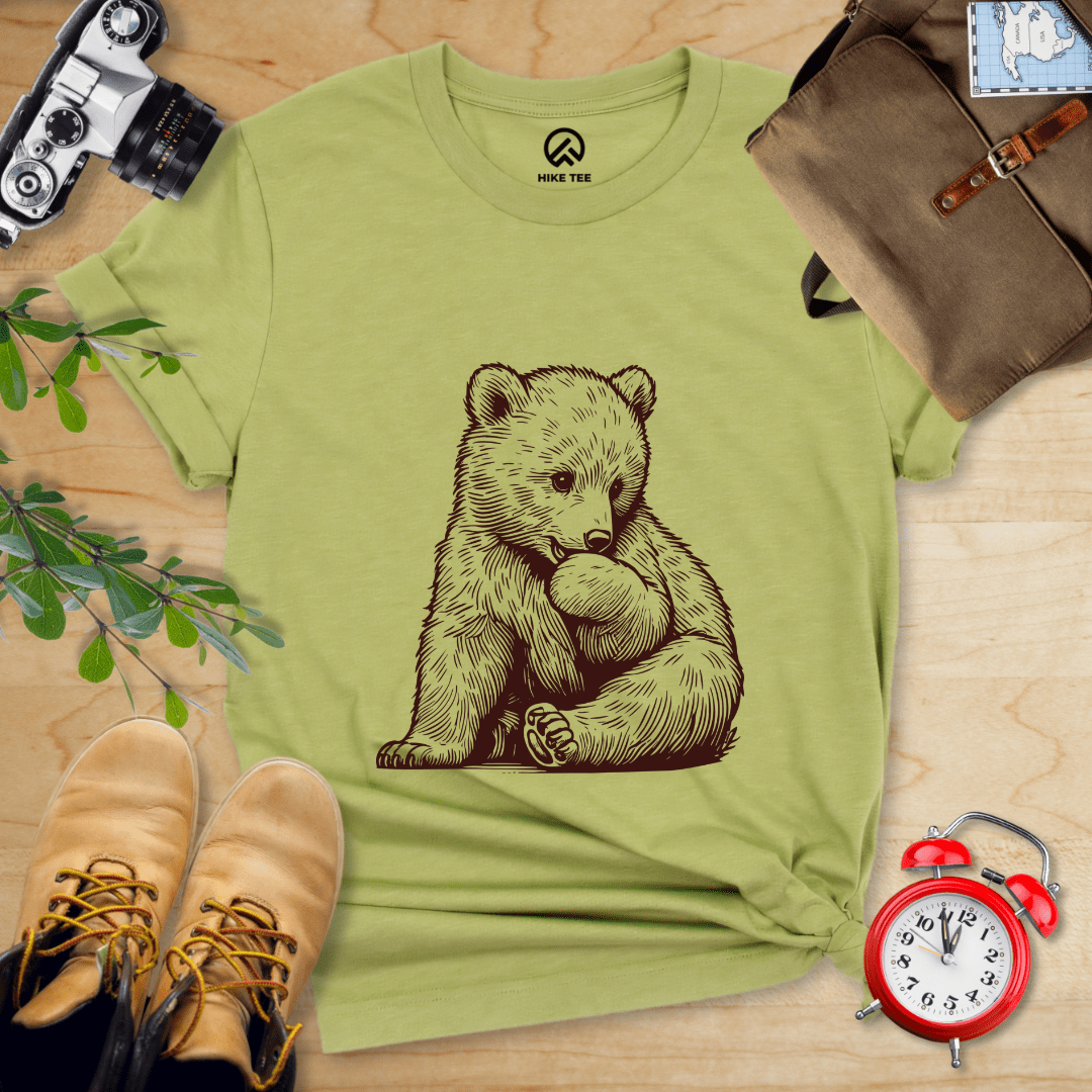 Hike Tee T-Shirt Heather Green / S Youth Bear Shirt