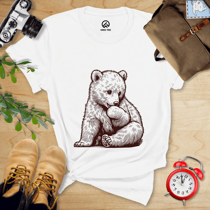 Hike Tee T-Shirt White / S Youth Bear Shirt
