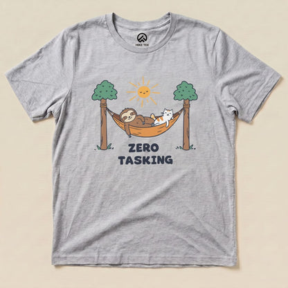 Hike Tee T-Shirt Athletic Heather / S Zero Tasking Sloth On Hammock Shirt