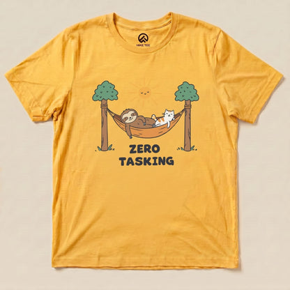 Hike Tee T-Shirt Gold / S Zero Tasking Sloth On Hammock Shirt