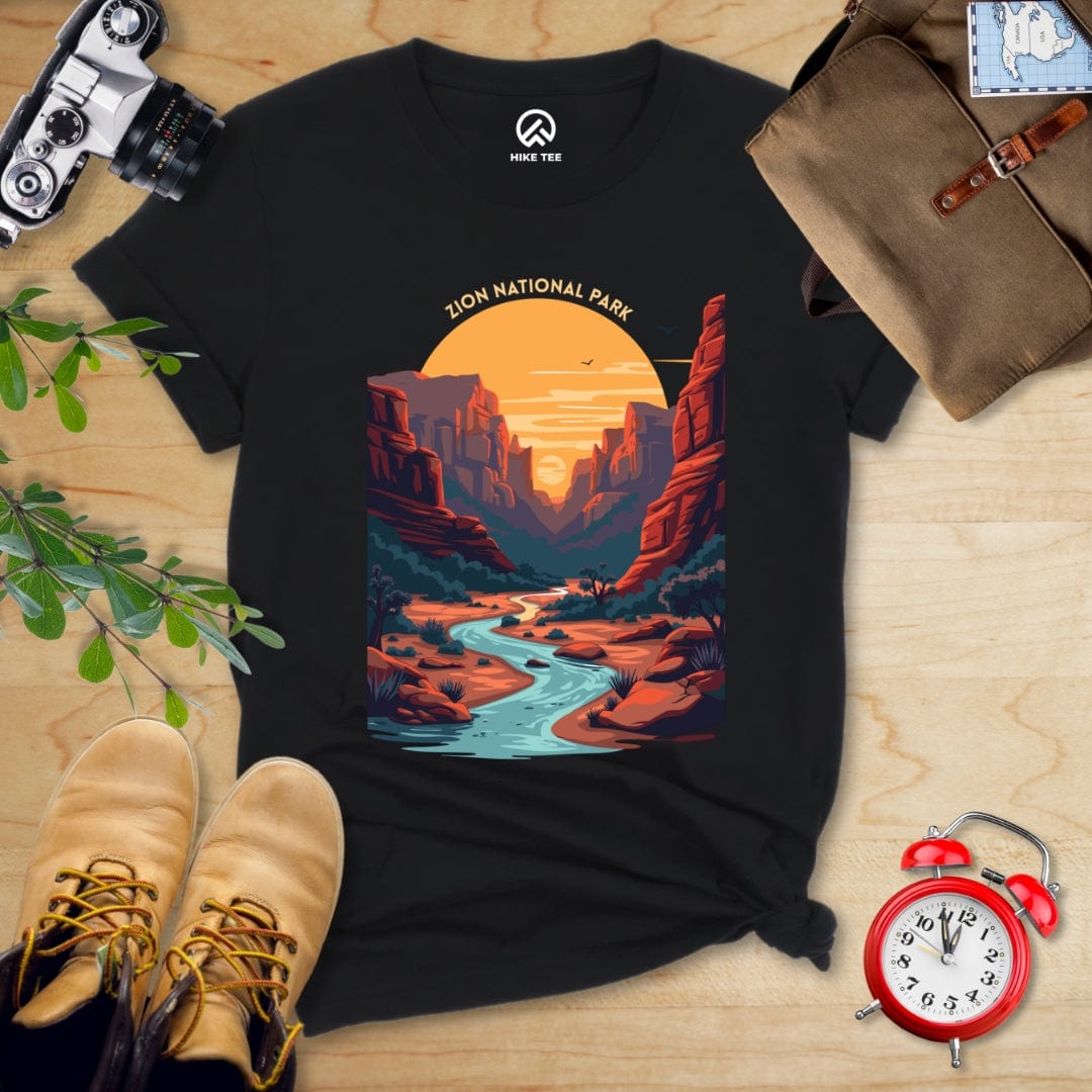 Hike Tee T-Shirt Black / S Zion National Park Shirt