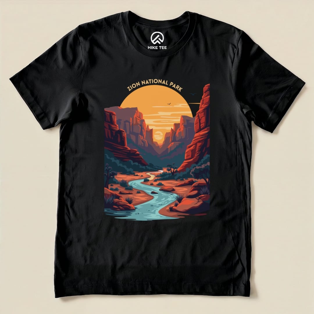 Hike Tee T-Shirt Black / S Zion National Park Shirt
