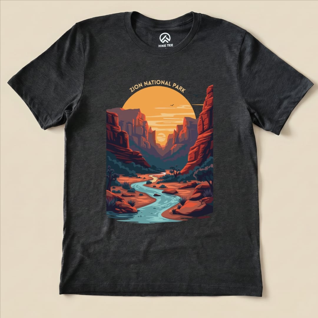 Hike Tee T-Shirt Dark Grey Heather / S Zion National Park Shirt