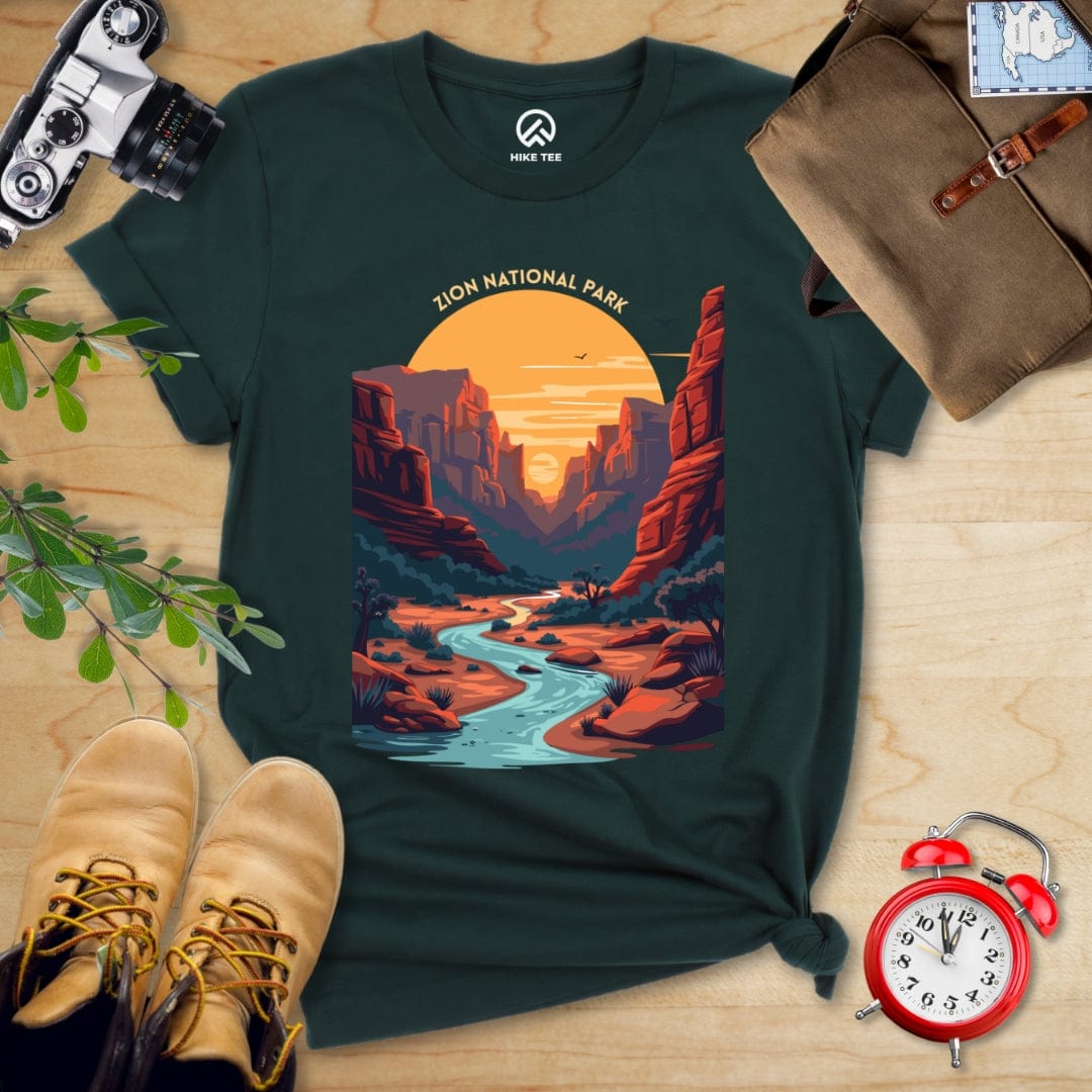 Hike Tee T-Shirt Forest / S Zion National Park Shirt