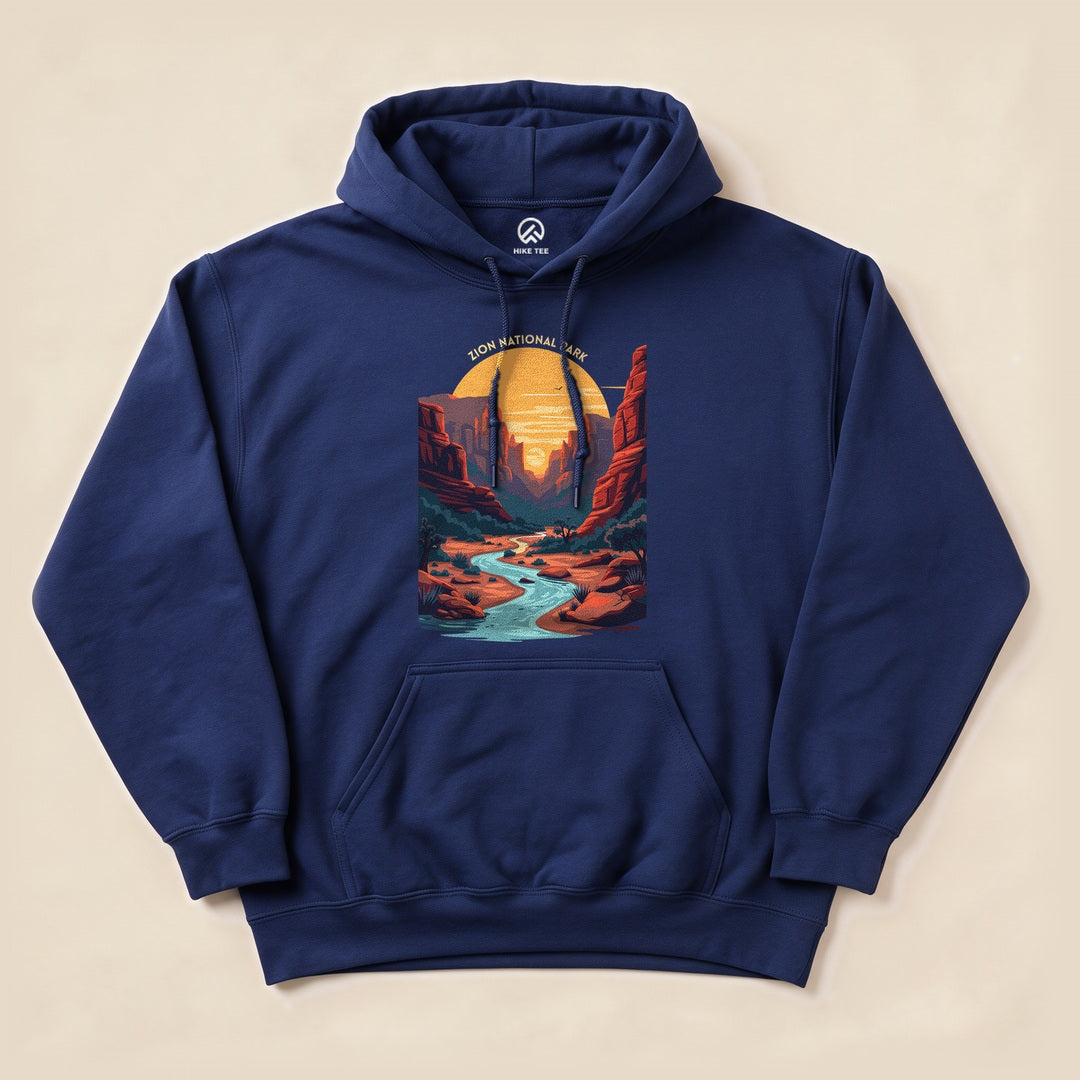 Zion National Park Hoodie - Navy